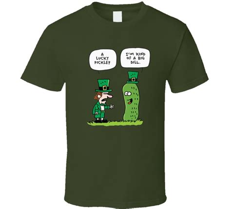 Funny Big Dill Leprechaun Cartoon T Shirt Cartoon T Shirts T Shirt