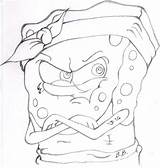 Spongebob Gangster Ghetto Gangsta Squarepants Getdrawings Dibujos Esponja Dope Straightforward sketch template