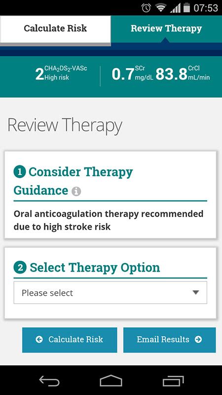 anticoagevaluator app a stroke risk calculator with guidance on antithrombotic therapy apps