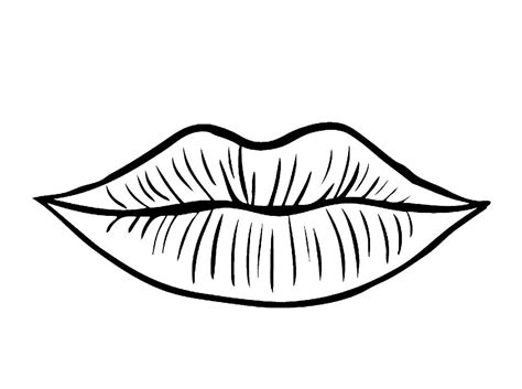 lips coloring pages    print