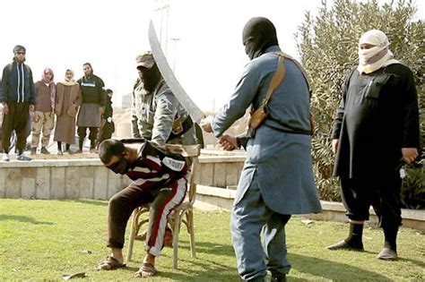 isis beheads captive with massive three foot long scimitar