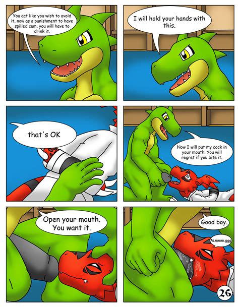 Rule 34 Closed Eyes Comic Digimon Duo English Text Fellatio Forced