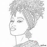 Coloring Africano Africanas Africana Afro Negras Rostros Africanos Adultos Bonecas Riscos sketch template