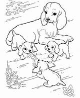 Coloring Pages Animals Babies Animal Their Mother Dog Farm Puppy Puppies Baby Playing Her Play Watching Printable Kids Print Getcolorings sketch template