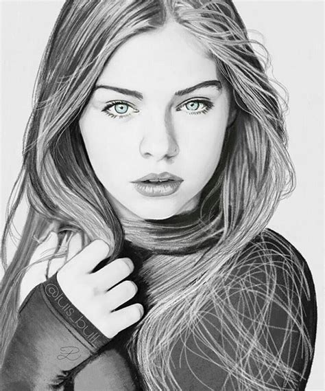 ideas  coloring realistic girl face drawing