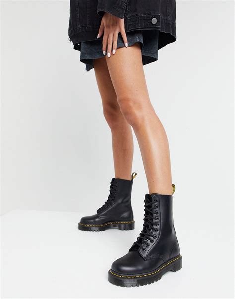 dr martens leather   eye bex boots  black lyst