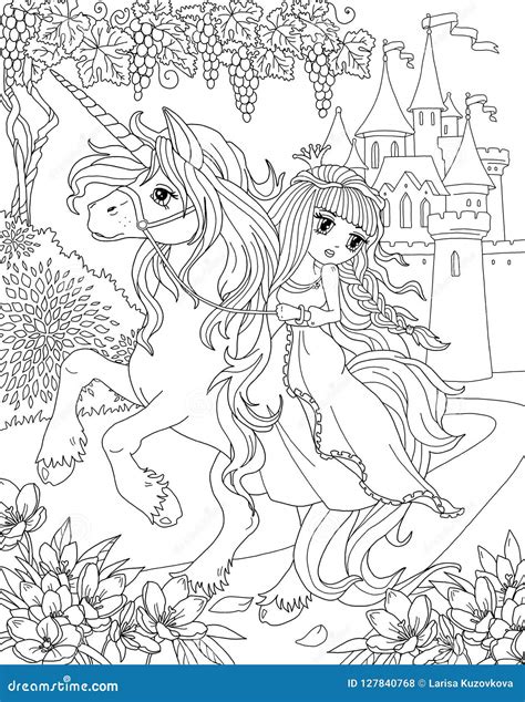 unicorn  princess coloring pages