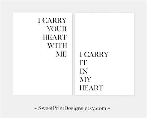 carry  heart   sign printable love quote etsy