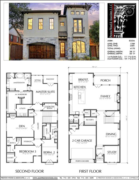 single family  story houses home plans  unique house floor pl preston wood associates