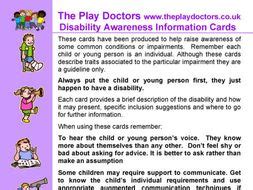 disability awareness sheets teaching resources