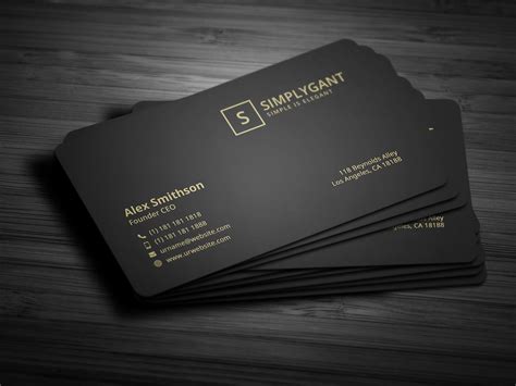 luxury business card  examples   present