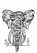 Elephant Getdrawings Clipartmag Getcolorings sketch template