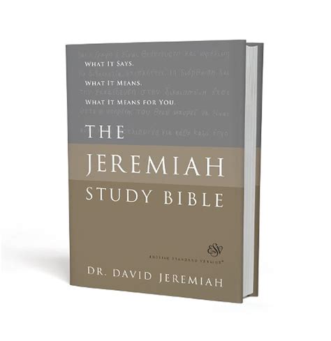 jeremiah study bible esv  dr david jeremiah hardcover