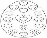Coloring Pages Easter Egg Hearts Printable Online sketch template