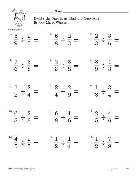 fractions test grade  grade fractions worksheets  worksheets