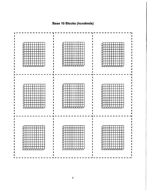 base  blocks hundreds template  printable  templateroller