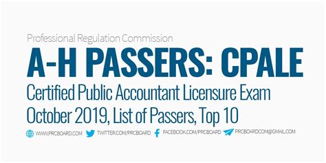 cpale board exam result october    passers