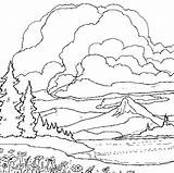 Coloring Pages Landscape Mountain Adults Scenery Lake Printable Outdoor Detailed Coloring4free Colouring Scene Winter Drawing Color Getcolorings Nature Getdrawings Landscapes sketch template