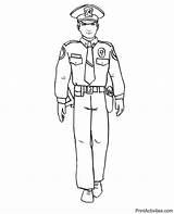 Police Coloring Officer Pages Uniform Policeman Drawing Color Kids Clipart Print Job Navy Office Jobs Ready Popular Comments sketch template