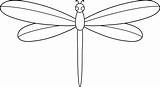 Dragonfly Outline Clipart Clip Cliparts Library Line sketch template