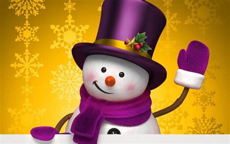 aesthetic cute snowman christmas hd computer wallpaper