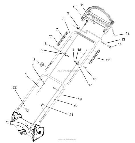 toro   recycler lawnmower  sn   parts diagram  handle assembly