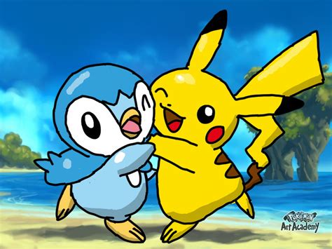pikachu  piplup pokemon art acdemy drawing  mgunnels  deviantart