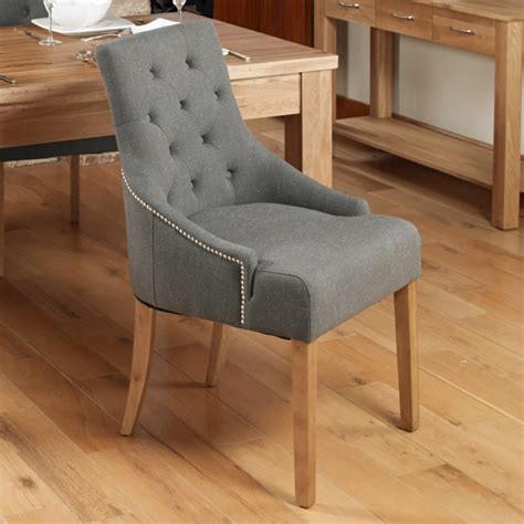 dining chairs baumhaus oak dining chair slate grey corf