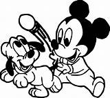 Coloring Pluto Minnie Getcolorings Babby sketch template