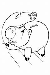 Toy Story Coloring Pages Piggy Bank Cartoon Colouring Sheets Kids sketch template