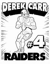 Raiders Vegas Carr Derek sketch template