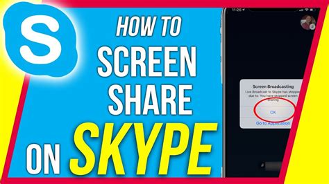 how to screen share on skype mobile youtube