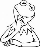 Kermit Coloring Pages Frog Think Muppets Drawing Getcolorings Wecoloringpage Getdrawings Clipartmag Clipart Line Choose Board Marvelous Colorings Leaping sketch template