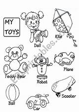 Toys Worksheet Worksheets Vocabulary Esl Preview Ingles House Eslprintables sketch template