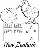 Zealand Flag Coloring Topcoloringpages sketch template