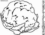 Cauliflower Coloring Pages Print sketch template