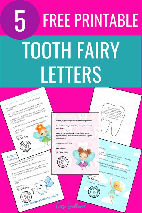 insanely cute  printable tooth fairy letters cassie smallwood