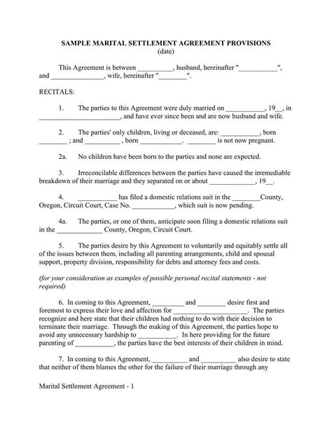 postnuptial agreement template classles democracy