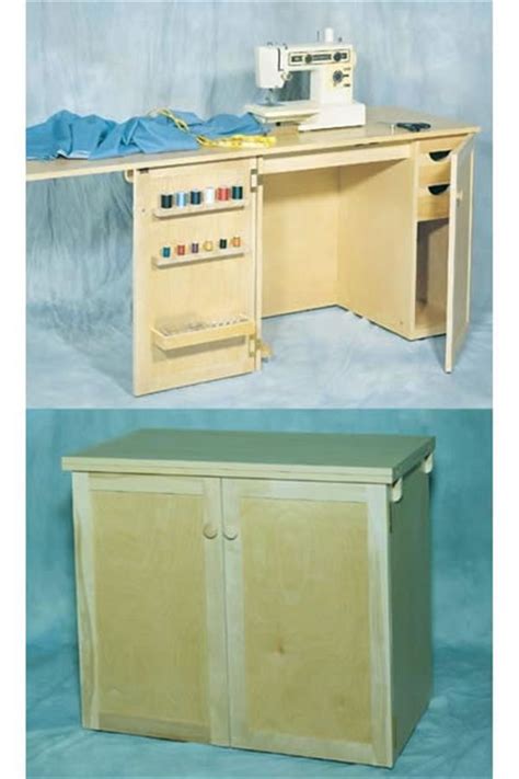 sewing cabinet plans table machine storage woodworking