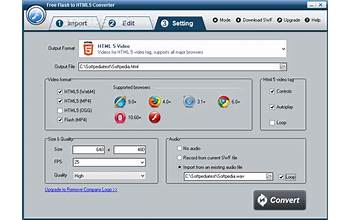 Free Flash to HTML5 Converter screenshot #0