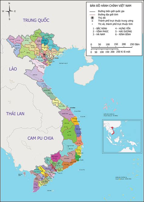 map   northern  southern vietnam northern vietnam