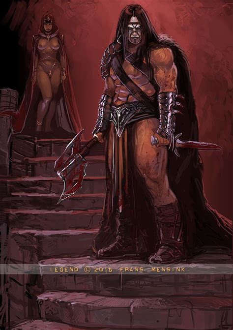Frans Mensink Legend Dark Fantasy Art Conan The Barbarian Sword