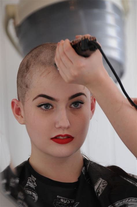 Bald Girl On Tumblr Shaved Head Women Shave Her Head Shaved Hair Women