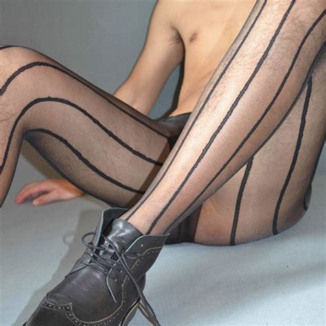 See Through Striped Leggings Hardon Clothes