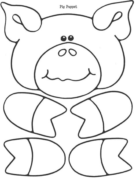 pig templates coloring home