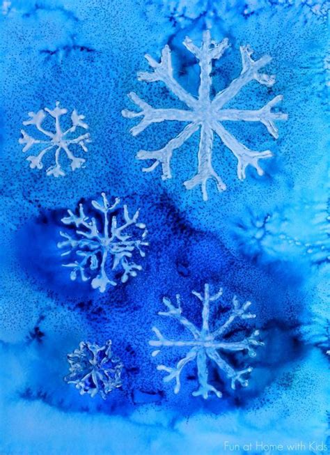 snowflake crafts     year olds winter art lesson winter