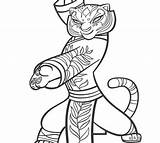Kung Panda Tigress sketch template