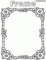 Coloring Pages Frame Frames Printable Related sketch template