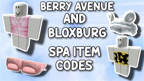 spa robe slippers towels headband codes  berry avenue bloxburg