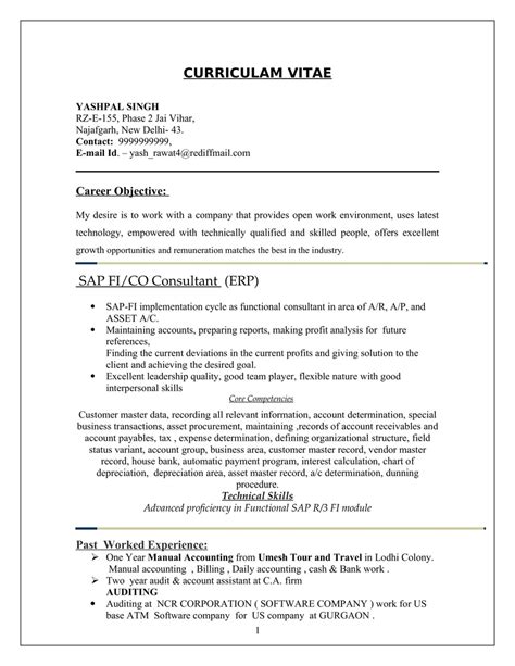 accountant resume cv format  word docx